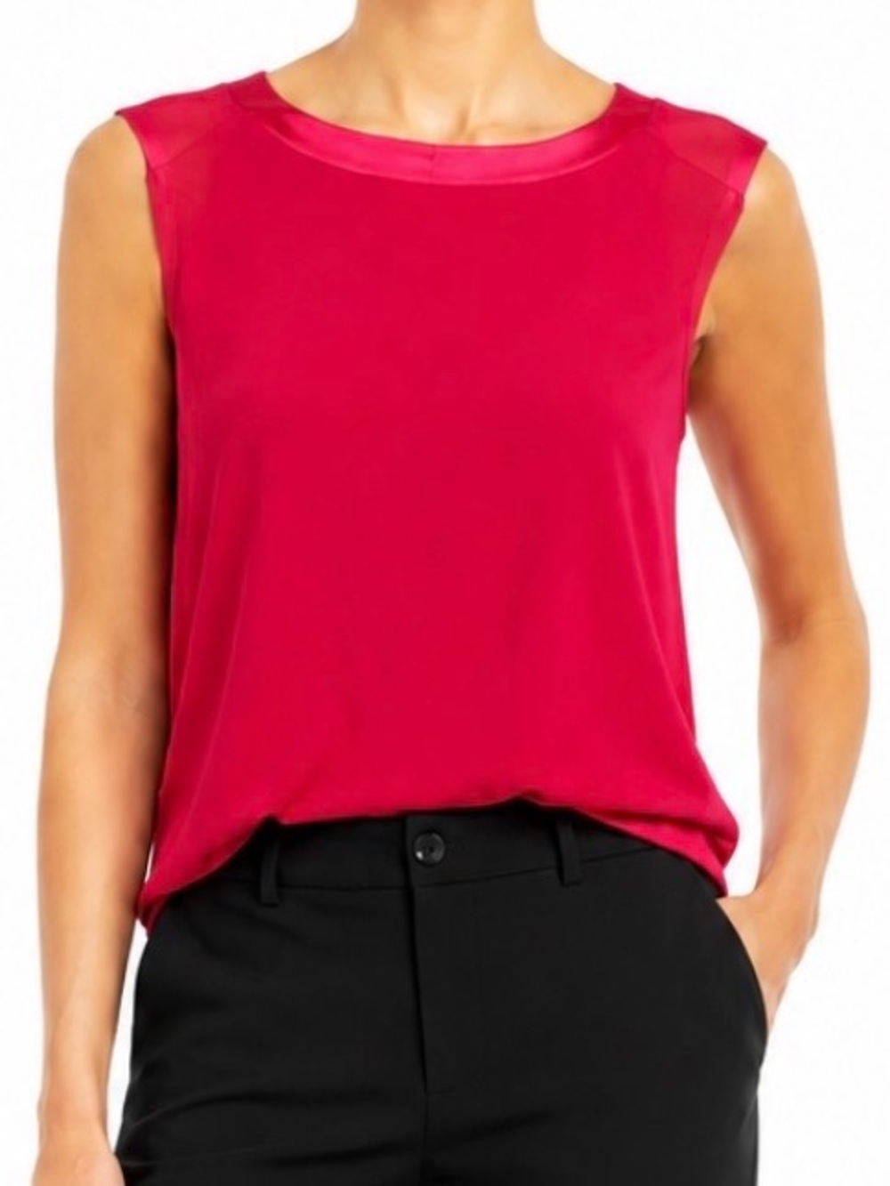 Ann Taylor Sleeveless Burnt Orange Classic  Shell Top Small Petite